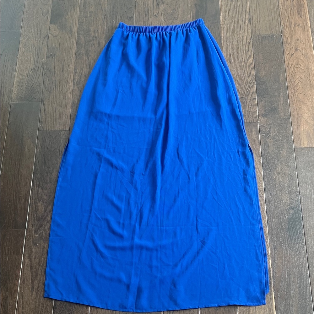 Soprano Royal Blue Elastic-Waist Maxi Skirt